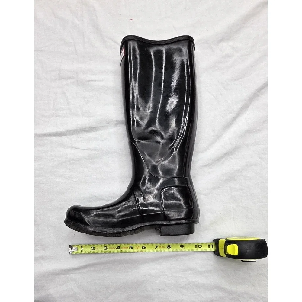 Hunter Rain Boots Tall Black Original Gloss 4M/5F Waterproof